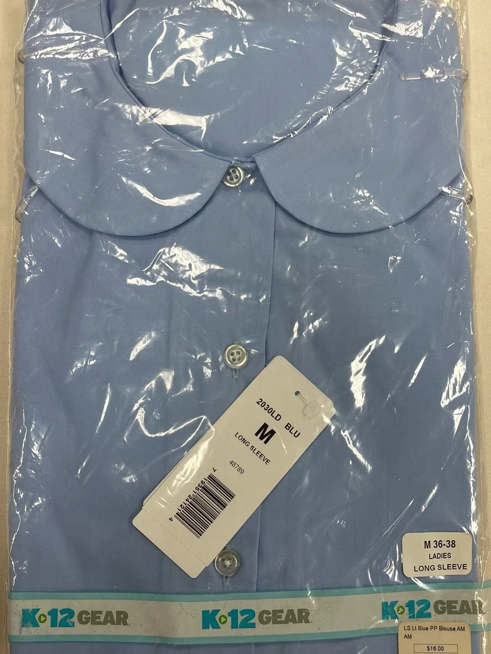 Doma Light Blue Long Sleeve Peter Pan Collar Shirt